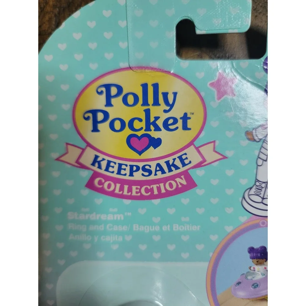 Polly Pocket Keepsake Collection Fairy Meadow Stardream Ring Kids Purple New 2pk